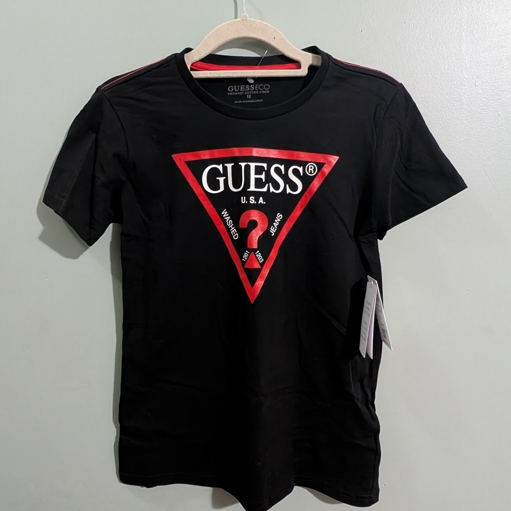 NWT Guess Tee Triangle Logo Youth Size 12 * F23